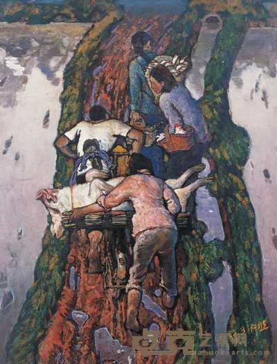 胡仁樵 1982年作 久雨初晴 99×76cm
